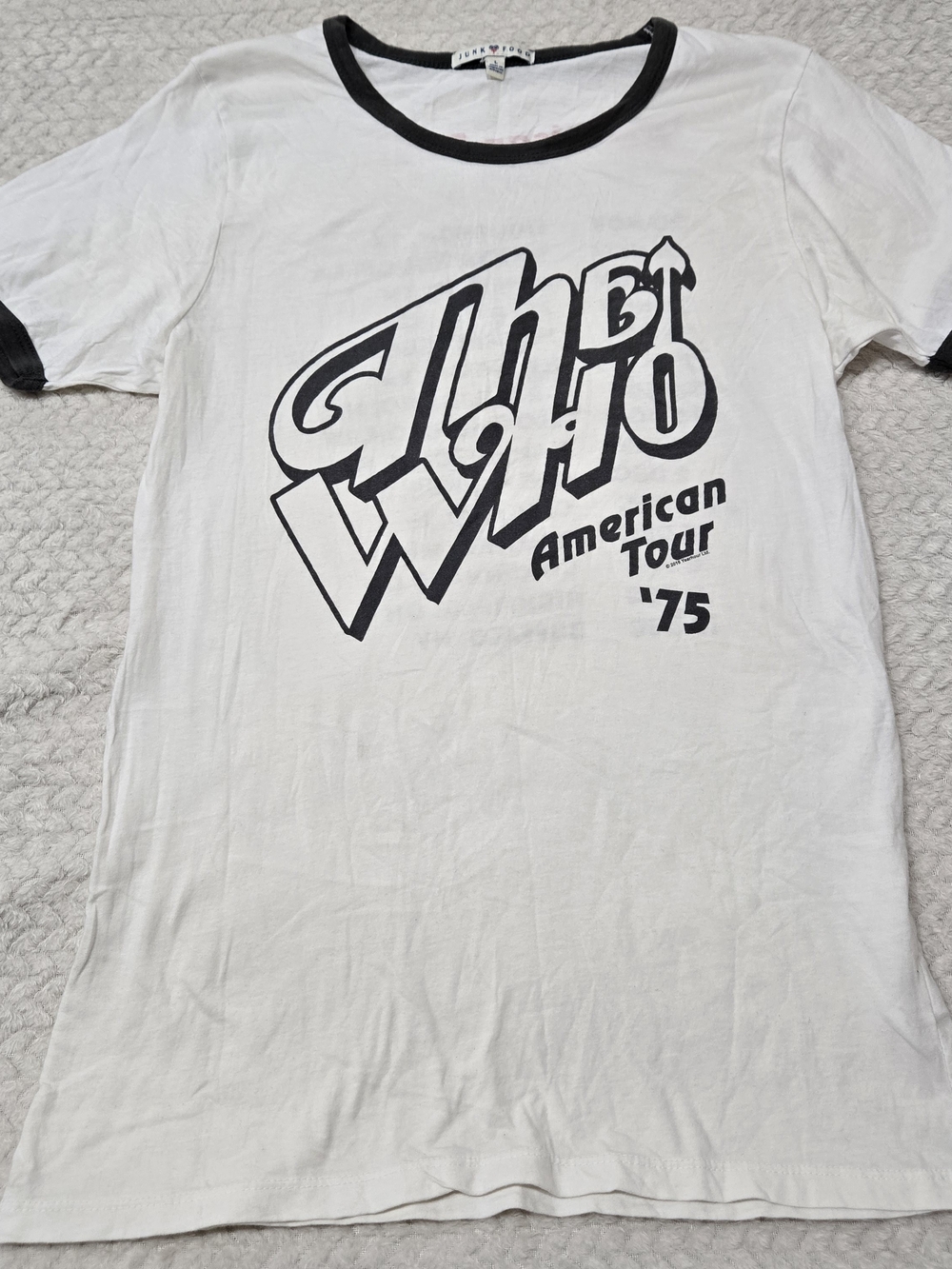 '75 White Graphic Ringer Tee